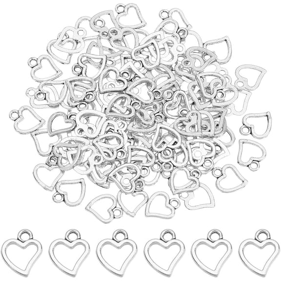 Heart Charms Hollow Heart Charms Metal Love Charm DIY Bracelet Pendants Necklace Charm
