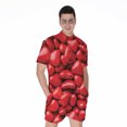 thumbnail image 1 of Heart Chocolate Candy Short Sleeve Men'S Rompers Casual Summer Jumpsuits Outfit, 1 of 4