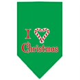 thumbnail image 1 of Christmas Pet and Dog Bandana Screen Printed, I Heart Christmas, 1 of 3