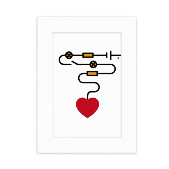 Heart Circuit Power Switch Desktop Photo Frame Picture Display Decoration Art Painting