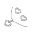 thumbnail image 1 of Heart Clear Cubic Zirconia Matching Set Sterling Silver, 1 of 2