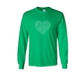 thumbnail image 1 of Heart Clovers Patricks Day Gift Sarcastic Humor Novelty Men's Long Sleeve Shirts, 1 of 3