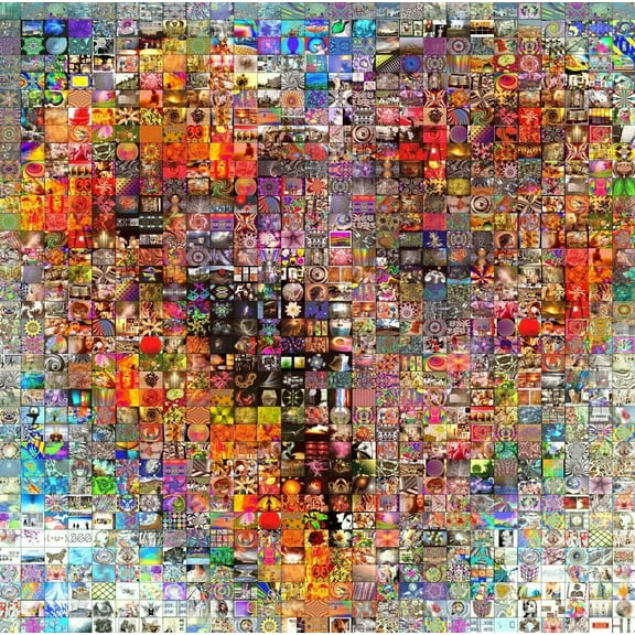Heart Collage - CANVAS OR WALL ART PRINT