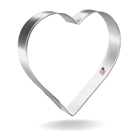Heart Cookie Cutter 5 in - Foose Cookie Cutters - US Tin Plate Steel