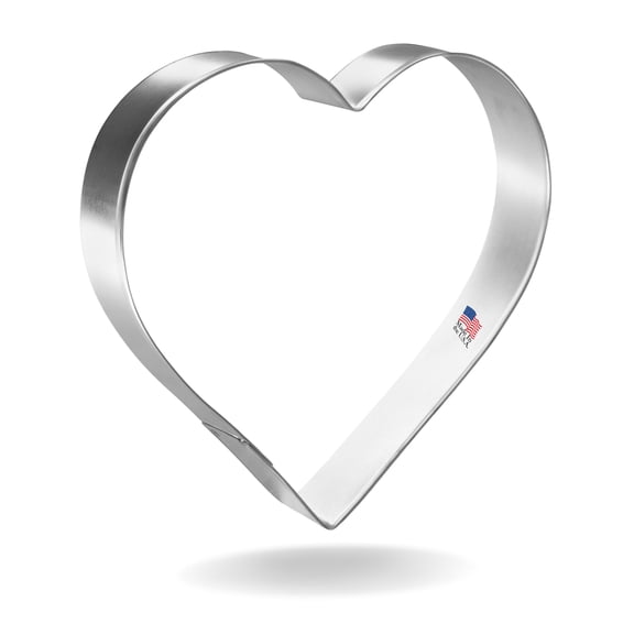 Heart Cookie Cutter 5 in - Foose Cookie Cutters - US Tin Plate Steel