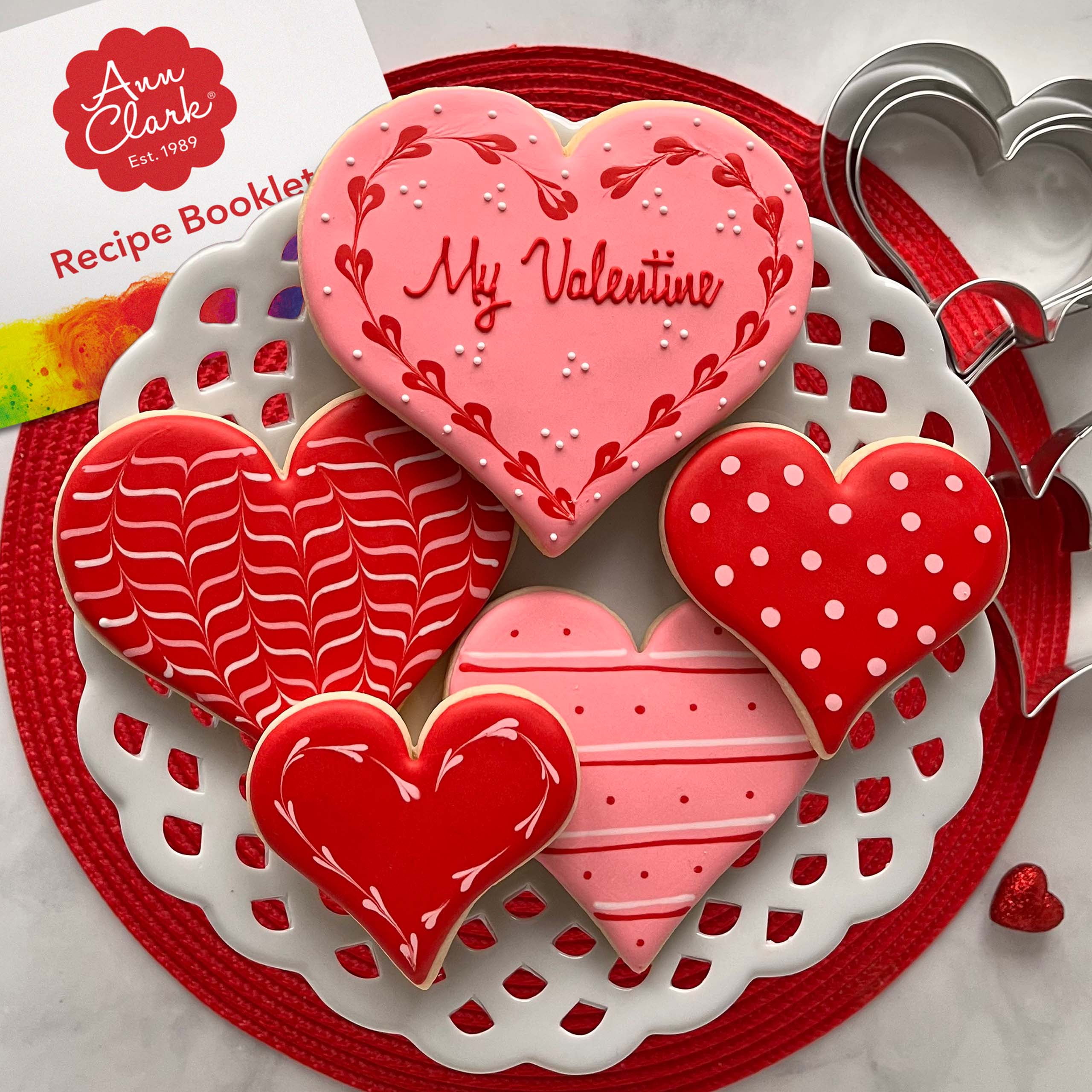 Heart Cookie Cutters 5-Pc. Valentine's Cookie Cutter Set Made in USA by Ann  Clark, Large, Medium & Small Heart Shapes