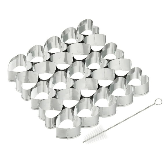 Heart Cracker Cutter, Heart Cookie Cutter, Home Kitchen Utensil for Fondant Making Silver