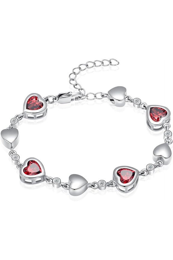 Heart Cremation Bracelet for Ashes - Birthstone Heart Ashes Cremation Bracelet Ashes Holder Keepsake Urn Memorial Keepsake Gifts Urn Jewelry