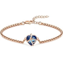 Heart Cremation Bracelet for Ashes Memorial Urn Bracelet for Loved One's Ashes Adjustable Keepsake Bangle Urn Jewelry with Crystal