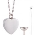 thumbnail image 1 of Heart Cremation Jewelry for Ashes Urn Necklace Keepsake Cremation Jewelry Mini Stainless Steel Silver Memorial Urns Pendant with Funnel Pin for Bereavement Family Friends 2x2.6cm, 1 of 7