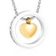 thumbnail image 1 of Heart Cremation Jewelry Urn Necklace for Ashes Stainless Steel Circle of Life Eternity Memorial Keepsake Urn Pendant for Ashes, 1 of 6