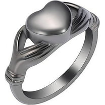 Heart Cremation Jewelry Urn Ring for Ashes Women Finger Ring Keepsake Memorial Jewelry Hold Loved Ones Ashes
