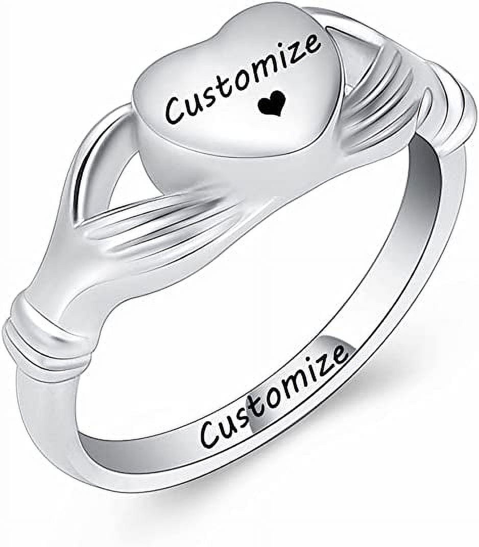 Heart Cremation Jewelry Urn Ring for Ashes Women Finger Ring Keepsake ...