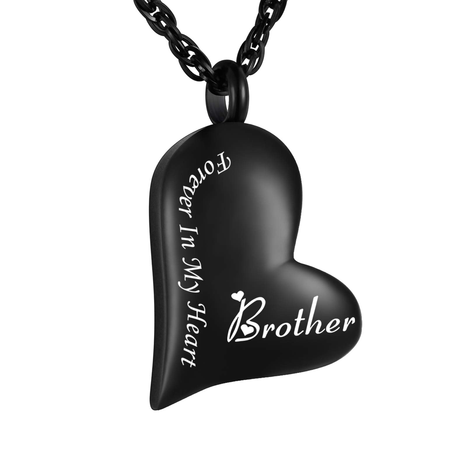 Heart Cremation Jewelry for Ashes Holder Urn Necklace for Brother Urn Pendants with Chain