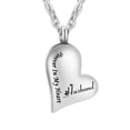 thumbnail image 1 of Heart Cremation Jewelry for Ashes Holder Urn Necklace for Husband Memorial Urn Pendants with Chain, 1 of 3