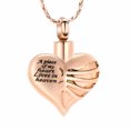 thumbnail image 1 of Heart Urn Necklace for  Human Ashes Stainless Steel Pet Memorial Cremation Jewelry  W/ Funnel Filler Memorial Jewelry Gifts for Men Women -A Piece of My Heart Lives in Heaven, 1 of 6