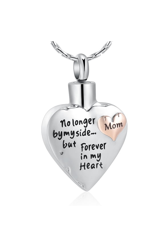 Heart Cremation Jewelry for Ashes Holder Urn Necklace for Mom Memorial Jewelry