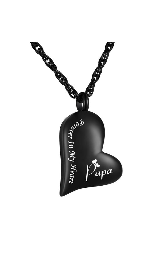 Heart Cremation Jewelry for Ashes Holder Urn Necklace for Papa Urn Pendants with Chain