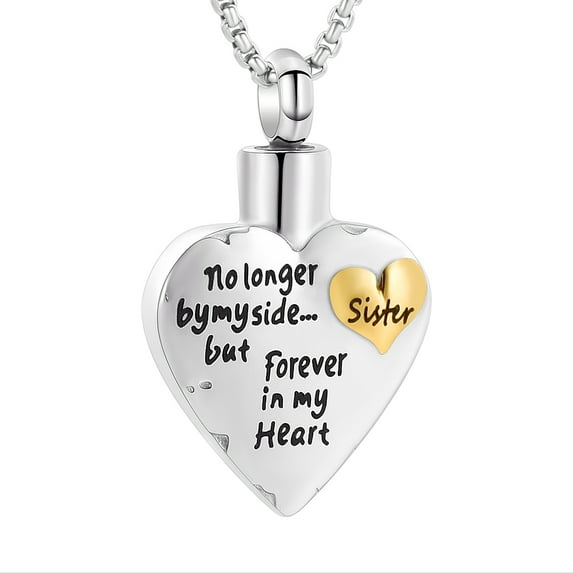 Heart Cremation Jewelry for Ashes Holder Urn Necklace for Sister Urn Pendants with Chain