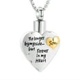 thumbnail image 1 of Heart Cremation Jewelry for Ashes Holder Urn Necklace for Son Urn Pendants with Chain, 1 of 5