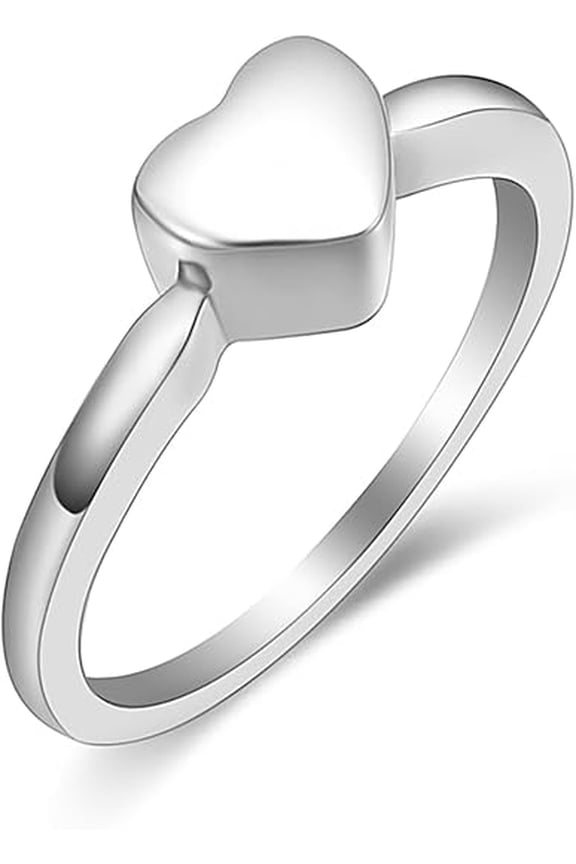 Heart Cremation Ring for Ashes - Human / Pet Urn Keepake Rings Memorial Jewelry Heart Urn Ring for Ashes