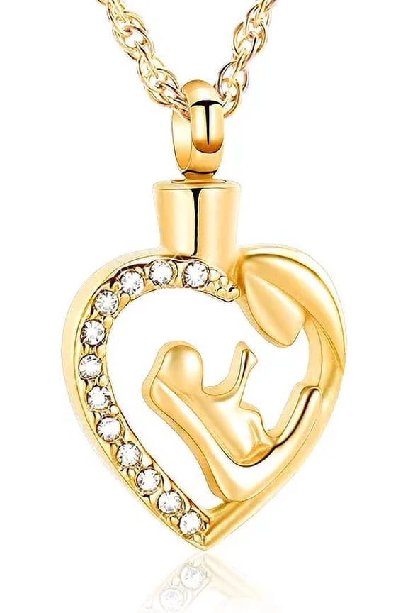 Heart Cremation Urn Jewelry Heart Shape Urn Necklaces for Ashes Memorial Mini Keepsake Gifts