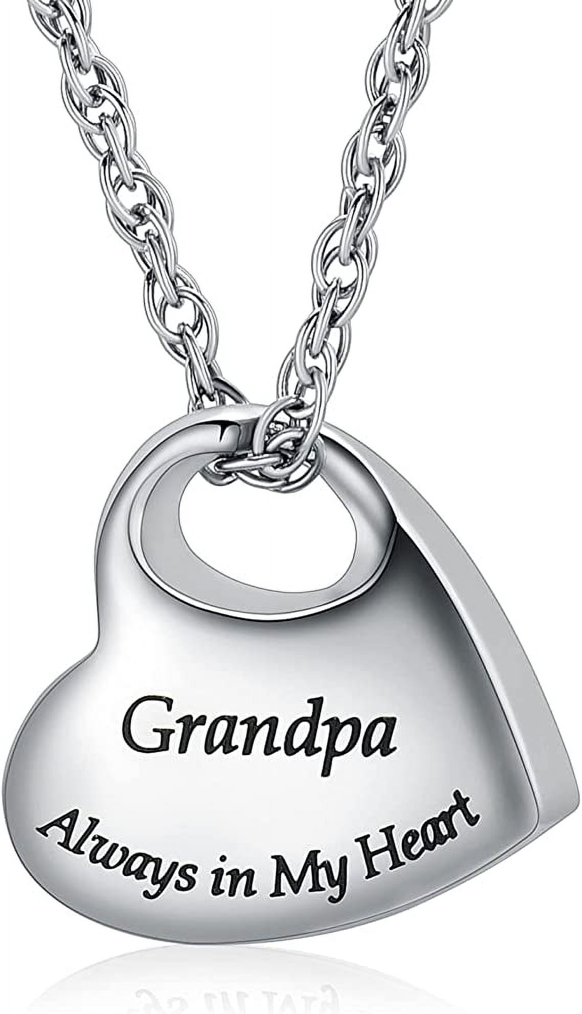 Cremation Jewelry for Ashes -No Longer By My Side Forever in My Heart Urn  Pendant Necklace for Ashes Grandma Grandpa Mom Dad Papa Nana Brother Sister  - Walmart.com