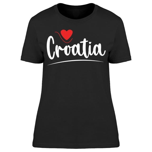 Heart Croatia Country T-Shirt Women -Image by Shutterstock, Female Medium