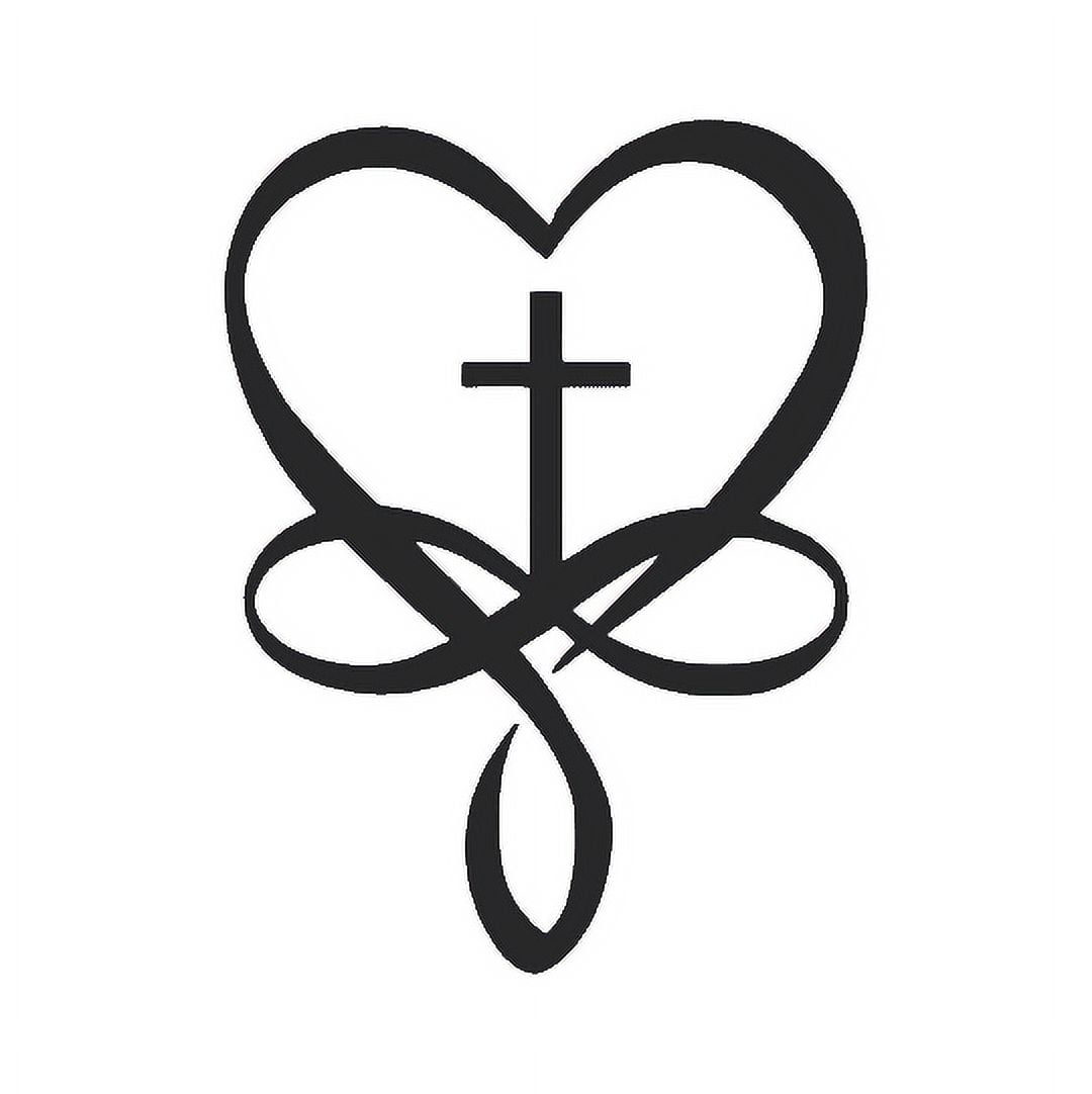 Heart Cross, Metal Wall Art