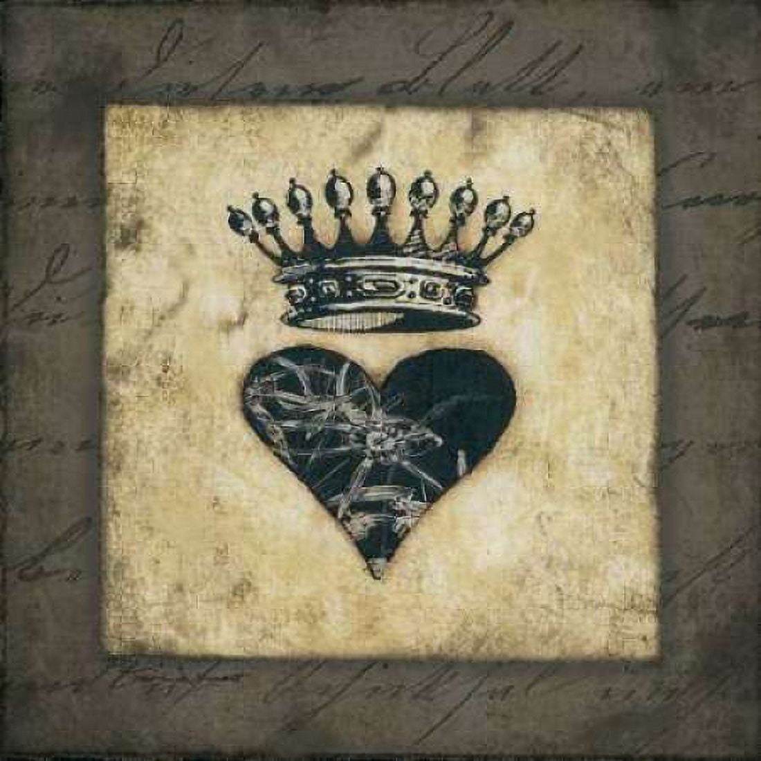 Heart Crown Canvas Art - Stephanie Marrott (24 x 24)