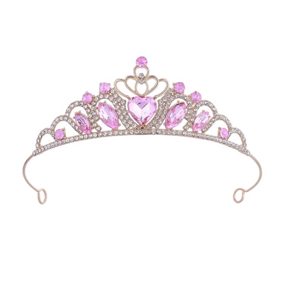 Heart for Women, Princess with Accents for Happy Birthday Party Decorations, Pageant, and Bridal Hair Accessories