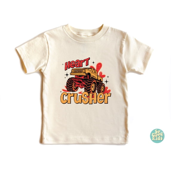 Heart Crusher Shirt, Valentines Day Shirt, Kids Love Shirt, Truck Valentines Day Shirt, Toddler Shirt, Truck Lover Shirt, New Born, Baby Shower Gift, New Parents Gift