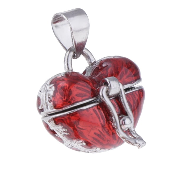 Heart Crystal Cremation Urn for Urn Burial Display - Red