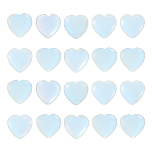Uxcell Heart Crystals Stone, Natural Crystal Polished Love Gemstone Rose Quartz Pocket Bulk Set Gifts for Mother Women Colorful White