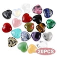 thumbnail image 1 of Heart Crystals Stones Valentine Crystals Exchange Gift Polished Heart Shaped Rocks Gemstones for DIY Make Necklace Bracelet Jewelry for Valentines Mother's Day Gift 0.8" 20PCS Set3, 1 of 7