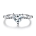 thumbnail image 1 of Heart Cut 1CT Moissaite Engagement Ring, Half Eternity Promise Ring,Art Deco Ring In 925 Sterling Silver, 1 of 6
