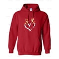 thumbnail image 1 of Heart Cute Foxes Nature Forest Animal Lover Graphic Hoodie M3081850, Up to Size 5XL, 1 of 2