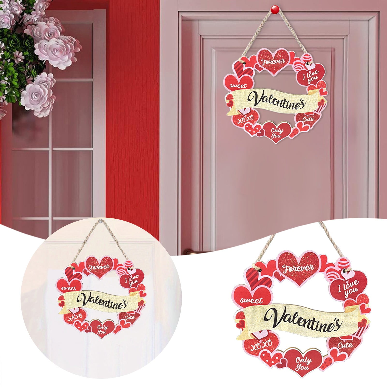 Heart Decorations Welcome Signs for Front Door Home Door Signs for ...