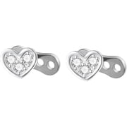 Heart Dermal Anchor Tops and Base Stainless Steel Cubic Zirconia Surface Skin Body Piercing Internally Threaded Microdermals Body Jewelry for Women Men