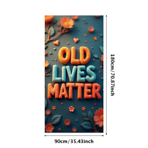 Heart Design Colorful Letters Old Lives Matter Banner for Retirement Party Elderly Appreciation Community Event