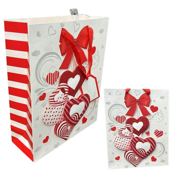 Heart Design Valentines Day Gift Bags:1CT