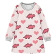 thumbnail image 1 of Heart Dinosaur Pattern Girls'long-sleeved dress Thickened A-dress Warm Dress Basic Shirt Party Dresses, 1 of 2