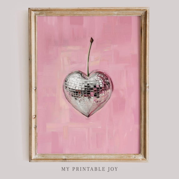 Heart Disco Cherry Retro Coquette
