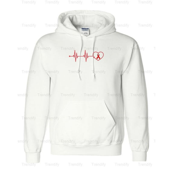 Heart Disease Awareness Month Go Red Ribbon Hoodie M3081851, Up to Size 5XL