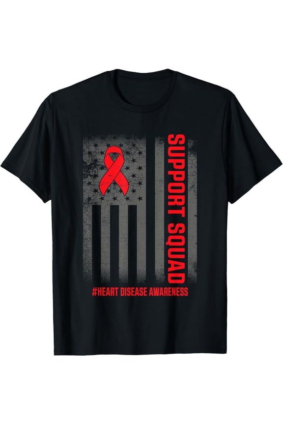 Heart Disease Awareness Month Open Heart Diseases Surgery T-ShirtMen and women, Black T-shirt, size: Extra large