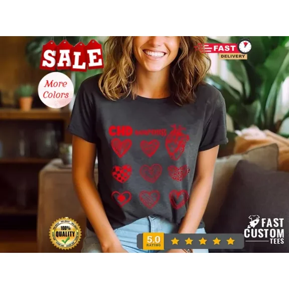 Heart Disease Month Awareness Shirt, Chd Awareness T-Shirt, Heart Warrior Unisex S-5XL Hot Trending Shirt, Vintage Birthday Gift