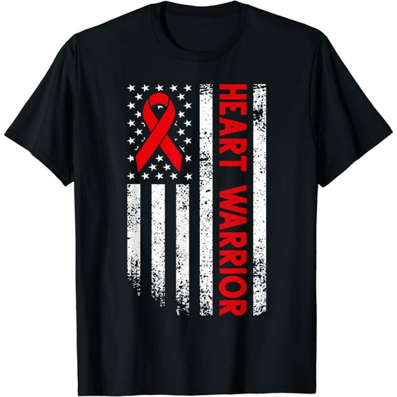 Heart Disease Warrior American Heart Health Awareness Month T-Shirt