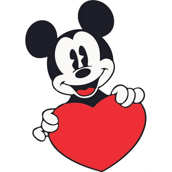 with Heart Disney Cartoon Color Customized Wall Decal - Custom Vinyl Wall Art - Personalized Name - Baby Girls Boys Kids Bedroom Wall Decal Room Decor Wall Stickers Decoration Size (20x18 inch)