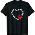 thumbnail image 1 of Heart Dogs Paw Cute Prints On My Valentines Day Dogs Owners T-Shirt, 1 of 4