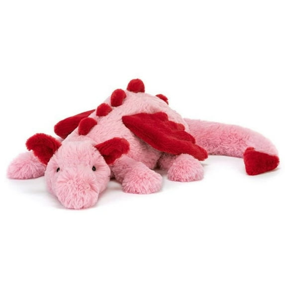 Heart Dragon, 20 inches, Large, Pink and Red Plush Toy